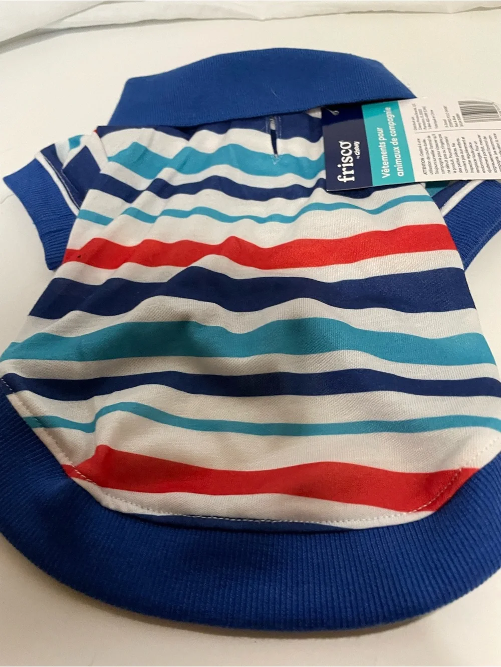 Frisco Blue Striped Polo Dog Shirt